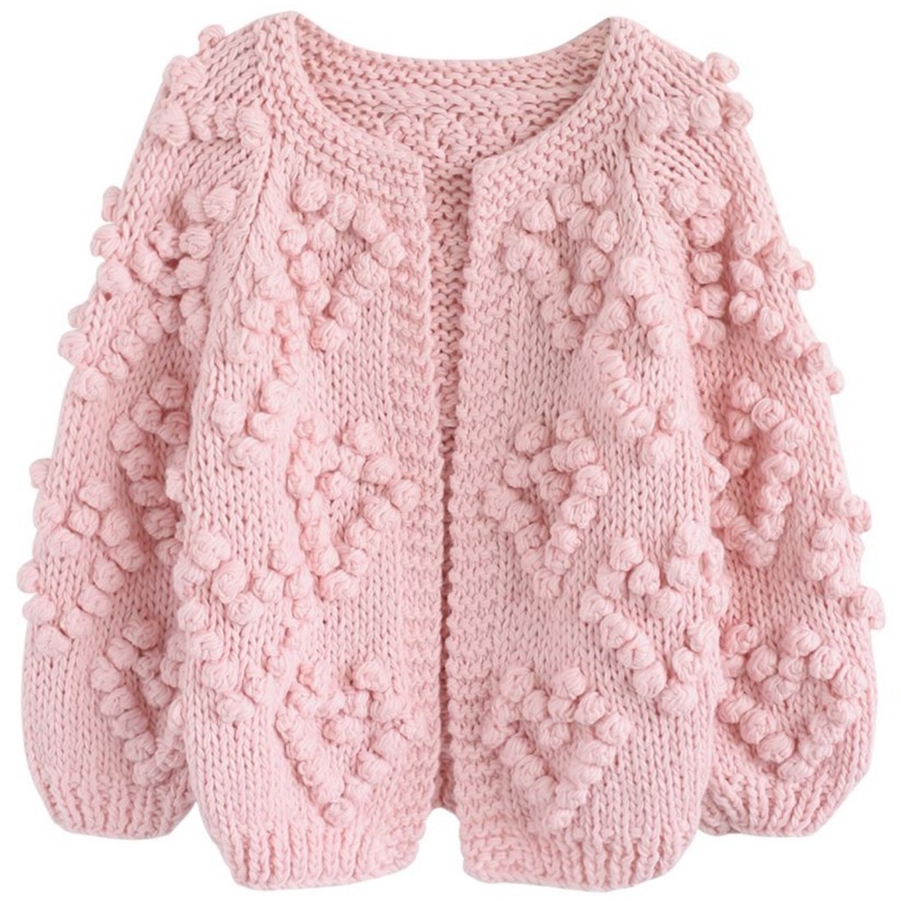 ChicWish Knit Your Love Pom Pom Cardigan